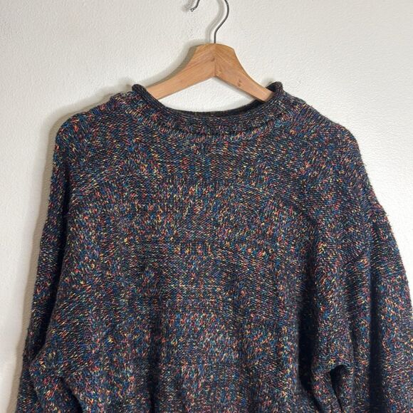 Vtg Barnes storm Multicolor Knit wool alpaca mohair blend  Men's Sweater size M - Picture 3 of 9